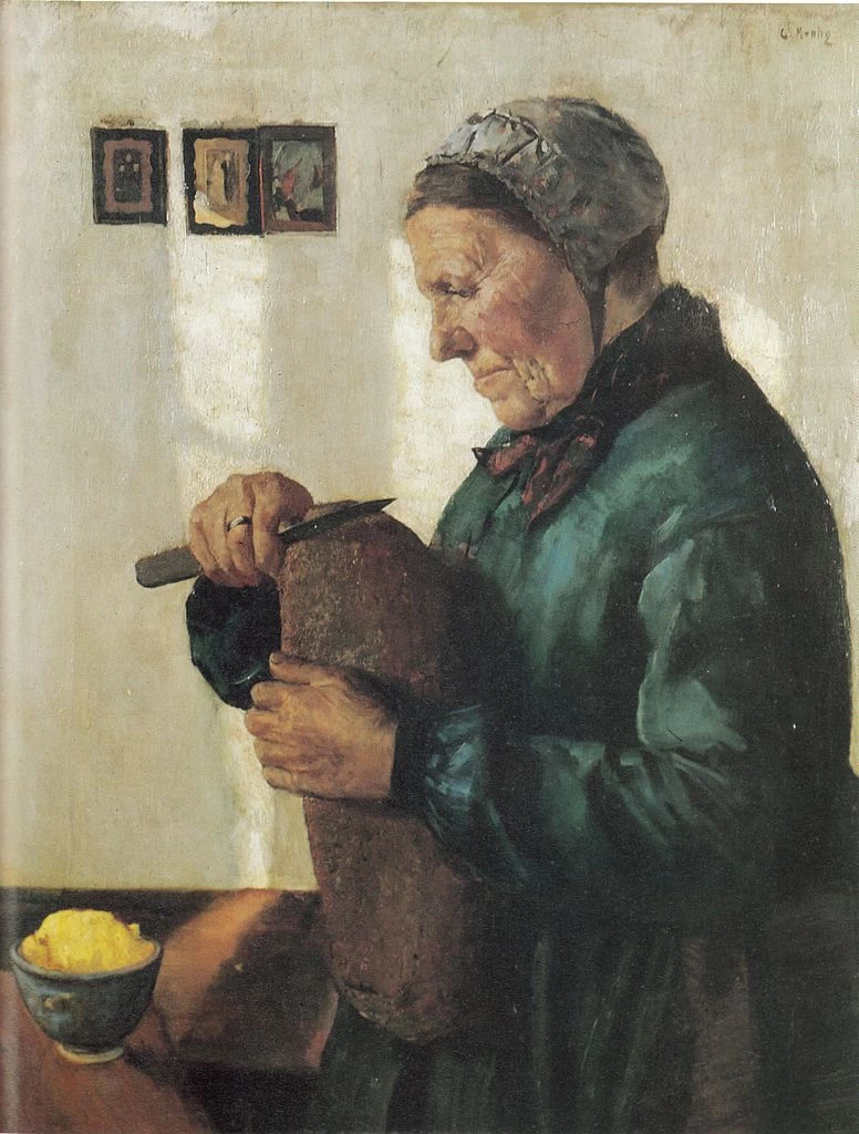 Donna che taglia il pane - Kode Kunstmuseer og komponisthjem, Bergen